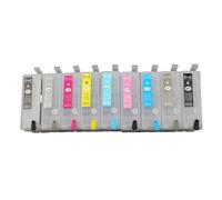 FQkBEX 9 Color Cartucho de Tinta Recargable Conjunto con Chips de reinicio automático Compatible con Surecolor P600 SC-P600 Impresoras T7601 a T7609 Solución de Tinta Compatible