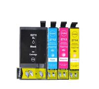 FQkBEX Cartucho de Tinta Compatible con Cartuchos de Tinta 27XL 27 para Workforce WF-3640DTWF WF-3620DWF WF-7720DTWF WF-7715DWF