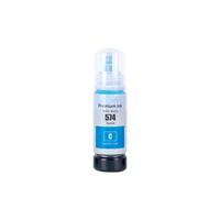 FQkBEX Tinta de Repuesto de Botella a Base de Agua a Granel de Color Compatible T574 T5741 T574120-AL para Impresora L8050 L18050(1PC Cyan)