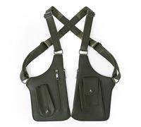 FQLGJMY Bolso de doble hombro, funda táctica ajustable para el bajo brazo para hombres, billetera de cuero oculta bajo el brazo, funda portador antirrobo