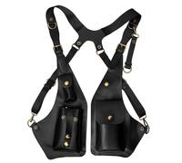 FQLGJMY Bolso de doble hombro, funda táctica ajustable para el bajo brazo para hombres, billetera de cuero oculta bajo el brazo, funda portador antirrobo