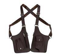 FQLGJMY Bolso de doble hombro, funda táctica ajustable para el bajo brazo para hombres, billetera de cuero oculta bajo el brazo, funda portador antirrobo