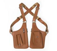 FQLGJMY Bolso de doble hombro, funda táctica ajustable para el bajo brazo para hombres, billetera de cuero oculta bajo el brazo, funda portador antirrobo