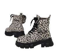 FQLGJMY Botas de combate con encaje de la plataforma de las mujeres Botas cortas de tacón bajo con bolsillo de bolsillo de tacón medio de la sola gruesa de la motocicleta de otoño de invierno