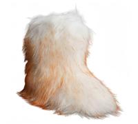 FQLGJMY Botas de nieve de piel falsa peluda zapatos peludos de invierno fuzzy de las mujeres gamuza pieles cálidas forradas medias de ternera/longitud de rodilla cómodas botas de moda de tacón plano