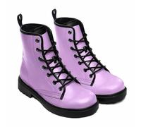 FQLGJMY Botines de Mujer Estampado Floral Degradado en Bloques de Color Estilo Gótico Elegantes Botas Combate Plataforma y Cordones de Piel Ideales Viajes Halloween Navidad Fiestas