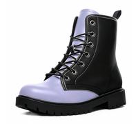 FQLGJMY Botines de Mujer Estampado Floral Degradado en Bloques de Color Estilo Gótico Elegantes Botas Combate Plataforma y Cordones de Piel Ideales Viajes Halloween Navidad Fiestas