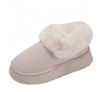 FQLGJMY Furry Faux Fur tobillo botas de nieve zapatos peludos de invierno de las mujeres ante cálido cómodo al aire libre botas cortas de moda plana