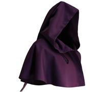 FQLGJMY Hombres y Mujeres Medieval Gótico Capucha Cabo Steampunk Capucha Vaca Manto Brujo Sombrero Pagano Disfraces de Cosplay de Halloween
