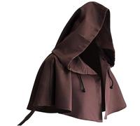 FQLGJMY Hombres y Mujeres Medieval Gótico Capucha Cabo Steampunk Capucha Vaca Manto Brujo Sombrero Pagano Disfraces de Cosplay de Halloween