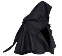 FQLGJMY Hombres y Mujeres Medieval Gótico Capucha Cabo Steampunk Capucha Vaca Manto Brujo Sombrero Pagano Disfraces de Cosplay de Halloween