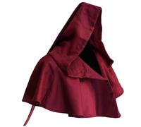 FQLGJMY Hombres y Mujeres Medieval Gótico Capucha Cabo Steampunk Capucha Vaca Manto Brujo Sombrero Pagano Disfraces de Cosplay de Halloween