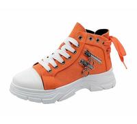 FQLGJMY Plataforma de Mujeres de Alto Alto Lienzo Colorido Moda versátil Casual Diario Zapatillas de Deporte Retro Color-Bloque Elegante Lindo Grueso Zapatos de Caminar Primavera otoño