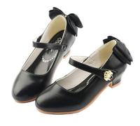 FQLGJMY Zapatos de Vestir para Niñas Mary Jane Tacón Bajo Tira al Tobillo Punta Cerrada Brillo Princesa Cristal Perla Lazo Boda Cumpleaños Actuación Cosplay Fiesta Escolar Navidad para Niños Pequeños