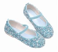 FQLGJMY Zapatos Vestir Mary Jane para Niñas Estilo Princesa Bailarina Planos Purpurina Diamantes Imitación Perlas Lazo Correa Tobillo para Fiestas Escolares Navidad Halloween Bodas Cosplay