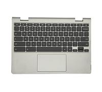 fqparts Replacement Carcasa Superior para computadora portátil C Shell & Panel táctil & Teclado para For Lenovo Chromebook C340-11 Plata Edición en inglés de EE. UU.