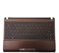 fqparts Replacement Carcasa Superior para computadora portátil C Shell & Panel táctil & Teclado para For ASUS For EEE PC 1025C 1025CE marrón Edición en inglés de EE. UU.