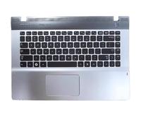 fqparts Replacement Carcasa Superior para computadora portátil C Shell & Panel táctil & Teclado para For Samsung NP-QX410 QX411 QX412 Plata Edición en inglés de EE. UU.