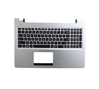 fqparts Replacement Carcasa Superior para computadora portátil C Shell & Teclado para For ASUS S405 S405CA S405CB S405CM Plata Edición en inglés de EE. UU. Diseño de tecla de Entrada pequeña