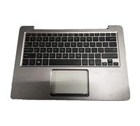 fqparts Replacement Carcasa Superior para computadora portátil C Shell & Teclado para For ASUS U410 Plata Edición en inglés de EE. UU. Diseño de tecla de Entrada pequeña
