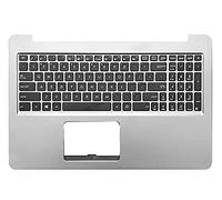 fqparts Replacement Carcasa Superior para computadora portátil C Shell & Teclado para For ASUS U510 Plata Edición en inglés de EE. UU. Diseño de tecla de Entrada pequeña
