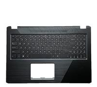 fqparts Replacement Carcasa Superior para computadora portátil C Shell & Teclado para For ASUS X570UD X570UD-1B X570ZD X570ZD-1B Negro Edición en inglés de EE. UU.