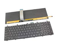 fqparts Replacement Teclado del Ordenador portátil para For MSI GE70 2PE-482 GE70 2PE-666 GE70 2QD-803 GE70 2QE-802 GE70 2QE-858 Negro Versión Estadounidense con luz de Fondo