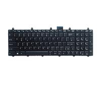 fqparts Replacement Teclado portátil para For CLEVO P151EM1 P151SM1 P151SM1-A P151SM-A Negro Without Backlight Versión Estadounidense