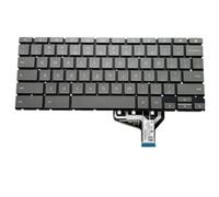 fqparts Teclado portátil para HP Chromebook x360 14c-cc0000 Chromebook x360 14c-cc0455ng Negro Edición en inglés de EE. UU.