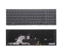 fqparts Teclado portátil para HP ZBook Fury 15 G7 Negro Edición en inglés de EE. UU.