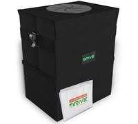 FQQF Drive Auto Car Trash Can - Collapsible, Leakproof Garbage Bin with 20 Trash Bags and Adjustable Strap - Car & Truck Accessories for Men and Women - Black, Large