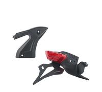 FQQKMA Luces Traseras Carcasa de cadena para motocicleta, soporte placa matrícula, contrapunto corto, luz LED para Trident 660 Para 2021-UP