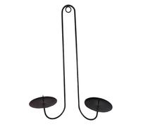 FQRDKT Aplique de Pared para Velas, Portavelas Negro, Decoración de Pared para El Hogar, Comedor, Chimenea, con Círculo, Individual