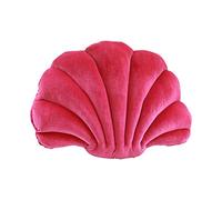 FQRDKT Cojín de Concha Marina, Cojín de Silla de Concha Marina, Almohada Decorativa Multifuncional Suave, de Felpa, Mide 13 X 9.8 Pulgadas para Sofá, Cama, S, Rosa roja, tal como se describe