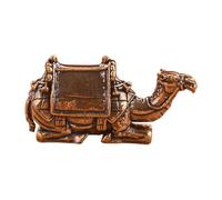 FQRDKT Estatua de Camello Figura Coleccionable de Latón Artística con Acabado Vintage Que Aporta Adecuada para Decoración de Oficina, Camello Sentado, Individual