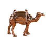 FQRDKT Estatua de Camello Figura Coleccionable de Latón Artística con Acabado Vintage Que Aporta Adecuada para Decoración de Oficina, Camello de Pie, Individual