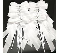 fqtanju 30 pcs delicada boda Pew final Bowknots lazos coches sillas decoraciones.