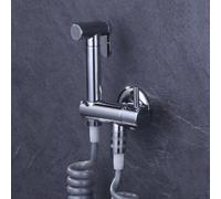 FQYEP Ducha Bidet para WC,Pulverizador De Bidé De Mano Latón Montada En La Pared Adecuada para Limpieza Mascotas,Limpieza Baños,Cromado