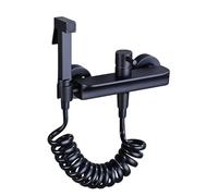 FQYEP Ducha Bidet para Wc Pulverizador de Mano de Inodoro para Wc, Higiene Personal, Baño de Mascotas,Negro,B