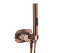 FQYEP Ducha Higienica Bidet,Pulverizador Bidé WC De Latón Montada En La Pared Agua Fría Y Caliente De Un Solo Mango Instalación Oculta,Oro Rosa