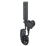 FQYEP Ducha Higienica para WC Negro Kit Pulverizador Bidé Latón Montado En La Pared Válvula De Ángulo De Salida Doble Dos Modos Adecuado para La Limpieza Del Inodoro