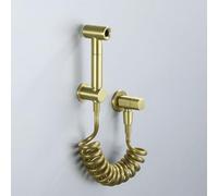 FQYEP Ducha Higienica para Wc Oro Cepillado Bidet para Wc Kit de Pulverizador de Bidé de Mano,Tubo de Resorte B