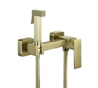 FQYEP Ducha Higienica para Wc Oro Cepillado Bidet Portatil para Wc, Higiene Personal, Baño de Mascotas,Sección B