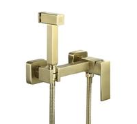 FQYEP Ducha Higienica para Wc Oro Cepillado Bidet Portatil para Wc, Higiene Personal, Baño de Mascotas,Tipo A