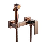 FQYEP Ducha Higienica para Wc Oro Rosa Bidet Portatil para Wc Agua Fría Y Caliente de Latón,Sección B