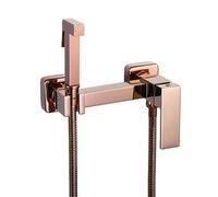 FQYEP Ducha Higienica para Wc Oro Rosa Bidet Portatil para Wc Agua Fría Y Caliente de Latón,Tipo A