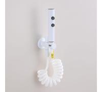 FQYEP Juego De Bidet para Inodoro Inodoro Pulverizador De Bidé Montaje En Pared Orificio Único Adecuado para Limpieza Del Baños Y Mascotas,Blanco