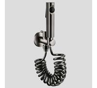 FQYEP Juego De Pulverizador De Bidé Latón Rociador De Bidé Pared | Pistola Rociadora para Inodoro G1/2 Modo Dual Ducha Portatil con Manguera Adecuada para Limpieza De Baños,Ceniza De Pistola