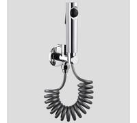 FQYEP Juego De Pulverizador De Bidé Latón Rociador De Bidé Pared | Pistola Rociadora para Inodoro G1/2 Modo Dual Ducha Portatil con Manguera Adecuada para Limpieza De Baños,Cromado