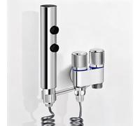 FQYEP Kit Ducha Higienica para WC Cromado Latón Rociador Inodoro Interfaz G1/2 Salidas De Agua Duales ｜ 2 Modos Adecuado para Limpieza Del Baños